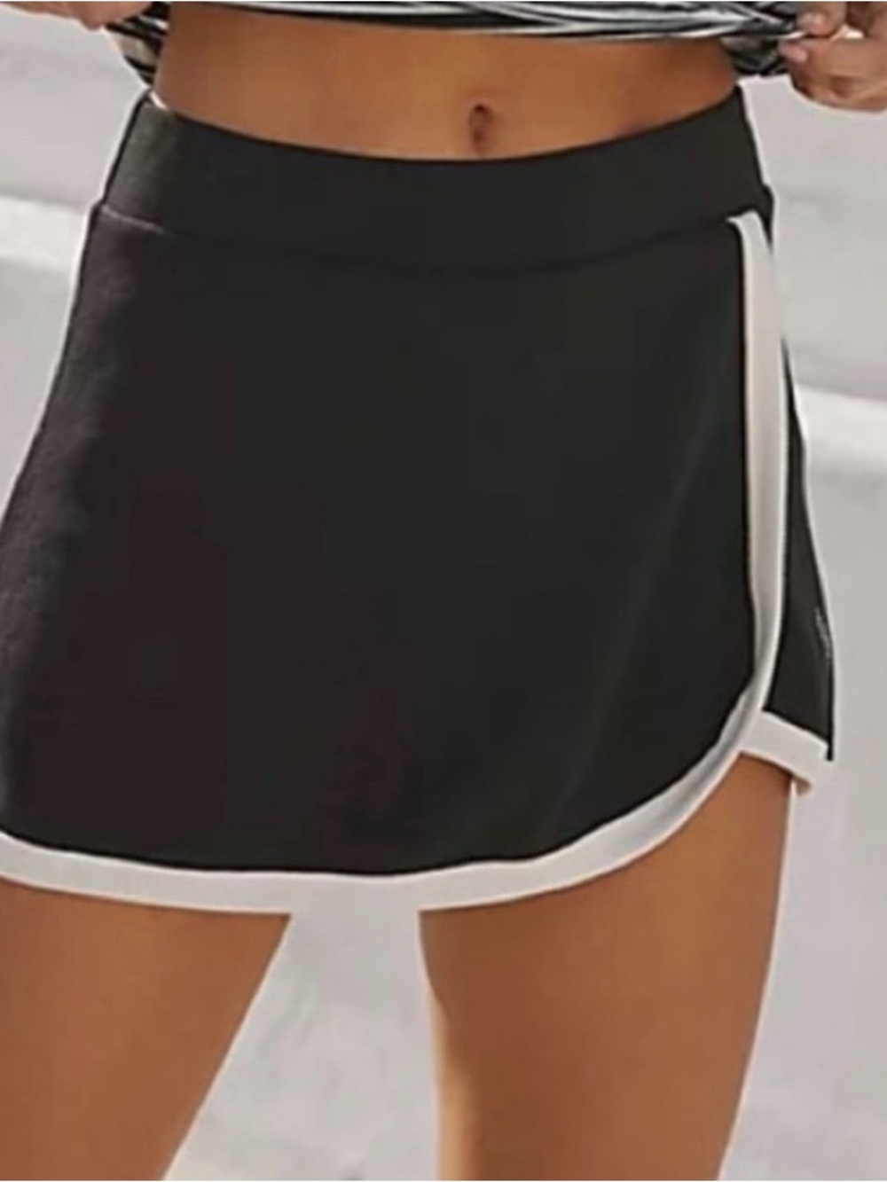 Black free people movement mini skirt black size small
